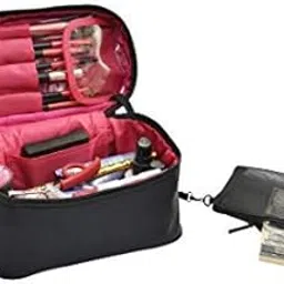BLAPOXE Travel Makeup Bags Small Cosmetic Case Organizer for Women (Black)-picture-14