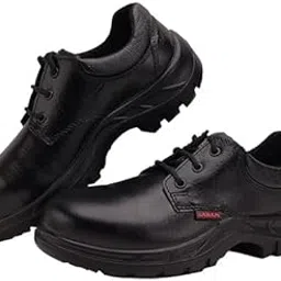 Safety Shoes for Men Black Leather Safety Shoes for Men |Single Density with Steel Toe Construction Shoe Antistatic, Antislip, Oil & Heat Resistant-picture-42