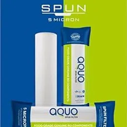 Aqua Spun 5 Micron RO Water Filter, Food Grade Components, White and Blue-image-0