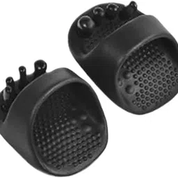 2 Pieces Acupressure Foot Massage Slipper Toe Separator for Household Office black image 1