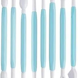 Plastic Ceramic Pottery Tools Set of 8, Carving Double Heads Clay Modelling, Sculpting, Shaping, Fondant Cake Decorating, Polymer Tools for Art & Craft Supplies for Kids, Artist (Green)-picture-31