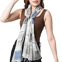 sahil scarf Newspaper-Inspired Print Scarf - Lightweight Comfort and Luxury (180X70CM) (Weightless)-picture-10