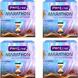 ProLove Marathon Multi-Textured Condoms, Chocolate Flavoured, 6-in-1 Features, 3 Pieces x Pack of 4-picture-30