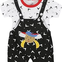 babeezworld Dungaree for Boys & Girls Casual Printed Pure Cotton-picture-23