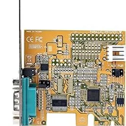 StarTech.com 1-Port PCI Express Serial Card, PCIe to RS232 (DB9) Serial Interface Card, PC Serial Card, 16C1050 UART, Standard/Low Profile Brackets, COM Retention, Windows/Linux (11050-PC-SERIAL-CARD) image 1
