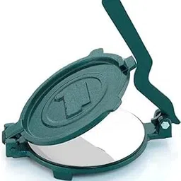 7.25 inch Cast Iron Manual Puri Maker | Empanadas & Pathiri Press | Dough Press Machine with Stainless Steel Inner Surface (Silver and Black, 7.25 INCH)-picture-12