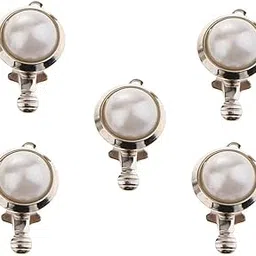 HEAVENGLOW 5 Pieces Round Locket with Imitation Pearl Clasp Connector DIY Jewelry Craft Collectibles-image-6