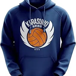 dudeme Haikyuu Karasuno Volleyball Club Unisex Unisex Anime Hoodie for Men & Women 100% Cotton Naruto, Jujutsu Kaisen, Goku, Gojo, Bleach Anime Printed Hoodies-picture-16