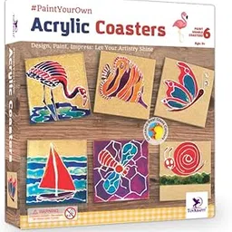 TOYKRAFTT Paint Your Own Art Kits for Kids 8 to 12 Year Old, Gifts for Girls Boys, (Acrylic Coasters)-picture-20