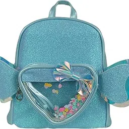 lyf5star Cute Angel Wing Backpack for College Girls |Heart Window School Bag | Birthday Gift for Teenage Girls | Sparkly Glitter Bag for Daily Use - Pack of 1-picture-11