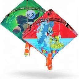 PURENATURE Premium Toys & Gift Gallery Plastic Premium Cartoon Character Kites for Decoration & Flying Assorted Colours, Pack of 10, 20 * 20 Inch, Multicolored Famous for Flying, Kites-picture-25