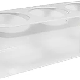 TrippNT 50411 White Acrylonitrile Butadiene Styrene Triple Bottle Holder, Stores 3 Bottles of 1L, 4.75" Diameter x 13.25" Width x 4.25" Height-picture-21