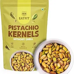 Eatfit Premium California Roasted & Salted Pistachios Kernels without shell 200g | High Protein, Fiber & Antioxidants | Crunchy, Delicious Pista in Resealable Pouch | Healthy Snack for Active Lifestyle-picture-58