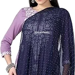 zen apparel Zen Women's Chiffon Stone Dupatta (2.25 meters) S-102-picture-16