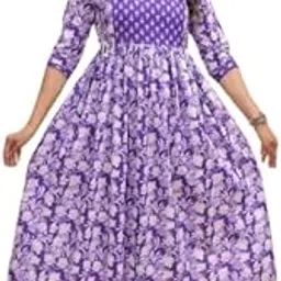 Women's Comfortable Maternity Feeding Rayon Anarkali Kurta Dress with Both Side Zippers | Pre and Post-Pregnancy & Nursing Mom Dress-image-52