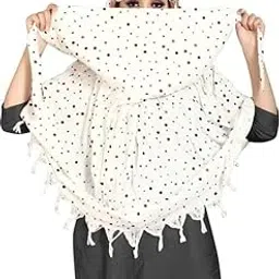 Soft Cotton Long Scarf Cum Mask Scarves Reusable for Vehicle Driver Star Printed Design Stoles Universal Size For Girl & Women Cool Breathable Sun Protection (Multi Design)-image-1