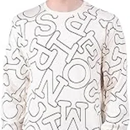 crimsoune club Men's Cream Typographic Print Sweatshirt-picture-28
