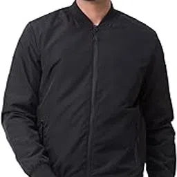 spykar Men'S Jet Black Polyester Solid Full Sleeve Regular Fit Jackets-picture-48