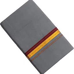 Pure cotton Men's Single Dhoti-2.00 meter/Lungi/Mundus 2 Borders Set of 1-image-49