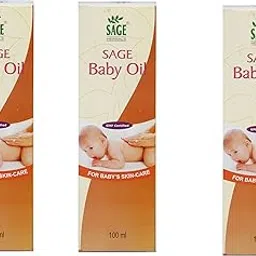 Sage Herbals Baby Body Massage Oil, Enhances Bone & Muscle Strength, For Baby Skin Care with Black Cumin, Sandalwood Oil and Ground Nut Oil, 100 ml, Pack of 3-image-41