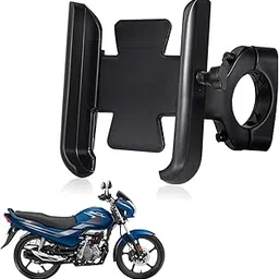 WHIPONE CNC Metal Bike Mobile Holder Compatible for Hero Super Splendor, 360° Rotation Phone Mount Cradle for Bicycle & Motorcycle, Handlebar for All Smartphones, Anti-Slip, Full Grip (Black)-picture-46