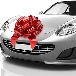 Zoe Deco - Big Car Bow - Glitter Red, 18 Inch - Giant Car Bow for Birthday, Christmas, Wedding Reception, Surprise Party - Large Gift Wrapping for Huge Present-picture-10