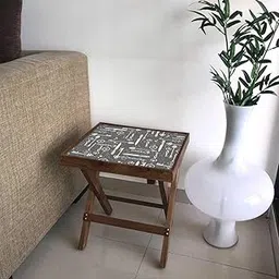 Nutcase Designer Teak Wood Side Table Folding Wooden Bedside Coffee Outdoor Picnic Table - Key-picture-44