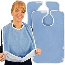 Waterproof Adult Eating Bib | Food Protector Bib for Adults & Seniors | Adjustable Strap Dining Apron | Clothing Protector for Eating at Home, Kitchen & Travel – Pack of 1-picture-23