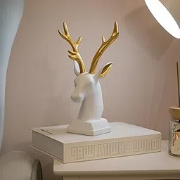 Cortina Ceramic White Deer Statue for Home Decor - Aesthetic Showpiece - Decorative Sculpture for Home Decor & Office Decor - 16x8x8 CM-picture-30