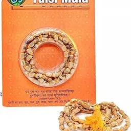 Vaidik Wooden Tulsi Japa Neck Mala Prayer 108 Beads for Pooja & Wearing Daily || Radha Krishna Tulsi Jaap Mala-picture-13