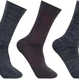 bonjour Non-Terry Woolen Crew Socks for Men – Soft & Breathable Winter Socks - Pack of 3-picture-32