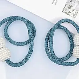 Attachh Magnetic Curtain Ropes Tiebacks, Straps, Buckle, Clips Rope Straps Window Curtain Bracket Pearl Decoration (2 Pc)-image-35