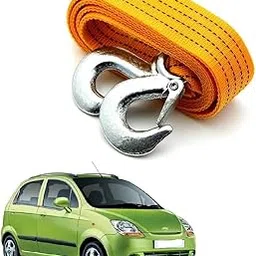 3 Ton Heavy Duty Tow Rope Strap with Steel Hooks (4 Meter, Yellow) – Super Strong Towing Belt for Chevrolet Spark T-1 – Durable Recovery Strap for Emergency Vehicle Pulling-picture-26