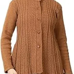 Women's Winter Cardigan Sweater, Full Sleeve, Round Neck, Regular Fit, Casual Style, Wool $ Side Pocket-picture-43