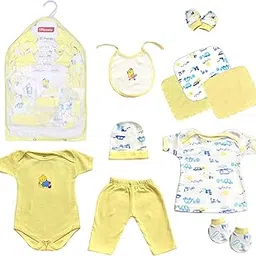 Vparents Baby Gift Box Pack of 10|Baby Care Products Gift Box | Newborn Baby Essentials | New Born Baby Gifts | Baby Shower Gift | Honey Punch (Yellow) 110142-picture-32