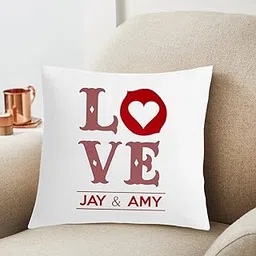 Customized Name Love You Printed Cushion 12X12 Pillow Cover with Filler- Best Love Gift Idea-image-12