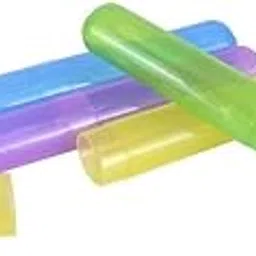 Afrodite Plastic Travel Toothbrush Case Holder,Breathable Portable Container,Clear Holder For Home Trip Camping Traveling Kit Kids & Adult Covers-Multicolor-image-58