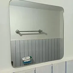 Window No Drill Require, Easy Stick Mirror (Medium, Square, Silver, Unframed, Wall Mounting)-picture-25