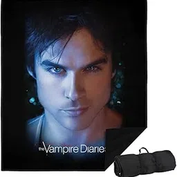LOGOVISION Vampire Diaries Picnic Outdoor Blanket, 50"x60" Damon Eyes, Foldable Blanket for Picnic, Beach, Camping, Park, Tailgate-picture-11