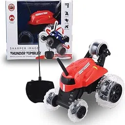Sharper Image Thunder Tumbler Stunt Wireless Remote Controlled Car|360° Rotating|High Speed Off Road|Top Brand in USA|Red Color RC Car for Kids 6 Years+|Birthday Gift|Outdoor All Terrain|Made In India-picture-15