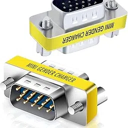 KNEUTRIX VGA SVGA HD15 Male to Male Mini Gender Changer Coupler Adapter (2 Pieces) VGA M/M-picture-13