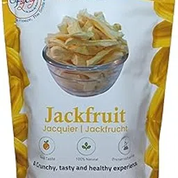 FzyEzy Healthy Premium Freeze-Dried Jackfruit Fruit Slices | Pantry Groceries Dehydrated Perfect for Healthy Snacking, Candy, Baking, Smoothie, Juice, Cake, Ice cream, Cereal | Promotes Good Digestive Health | Ideal Slices for Kids & Adults (Jackfruit Slice | 20g)-image-0