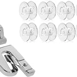 QUTEX Pico Hemming Presser Foot with Plastic Bobbins Combo for Domestic Automatic Sewing Machines | Compatible with Usha, Janome, Singer, Brother, Front-Loading Embroidery Models-picture-11