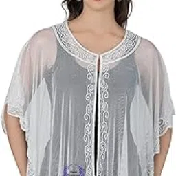 Women's for Poncho Net New Hand Bead Embroidery Designer Short Cape Poncho-picture-14