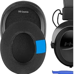 Geekria Sport Cooling Gel Replacement Ear Pads for HyperX Cloud Stinger/Cloud Flight/CloudX/Cloud II/Cloud III/Cloud Alpha/Cloud Core/Mix Headphones, Ear Cushions (Black)-image-0