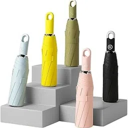 pamidhar Compact Travel Umbrella with Ergonomic Ring Buckle Handle | Windproof & Anti-UV | Small & Lightweight Auto Open/Close Umbrella For Men & Women-picture-45