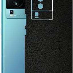 AtOdds - VIVO IQOO NEO 7 PRO (5G) - Mobile Back Skin Sticker - Lamination - Rear Screen Guard Protector Film Wrap (Coverage - Back+Camera+Sides) (Design - Black Leather)-picture-10