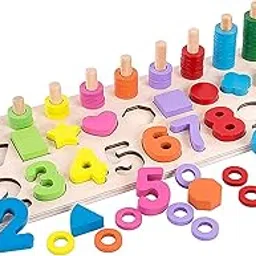 Webby Wooden Educational Learning Numbers and Shapes Puzzle Game for Kids-picture-31