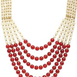 nvr Handcrafted Beaded Layered Necklace for Women's and man| Wedding look| paty look| Sangeet look| pair it with Sherwani, lahenga, heavy saree| celebrity look| long lasting shine and finish-picture-0