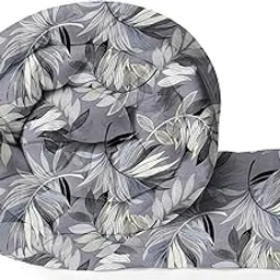 VAS COLLECTIONS 220 GSM Microfiber Reversible AC Comforter |Quit | Blanket | Duvets for Single Bed 180Tc (60x90 Inches, Grey, Black and White)-picture-24
